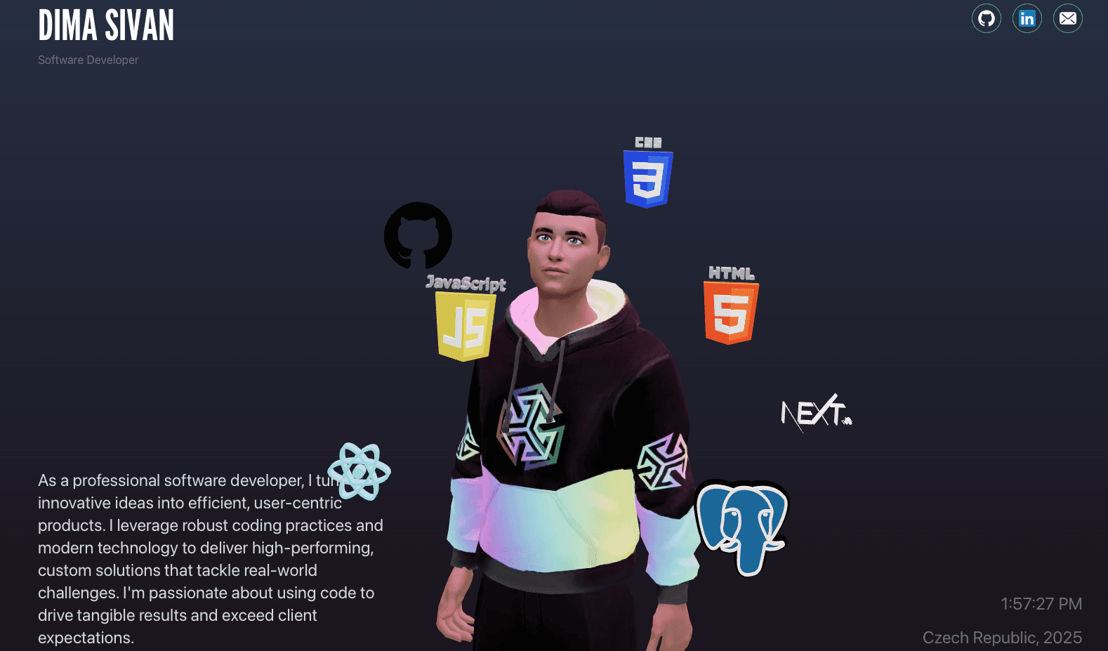 Simple 3D portfolio