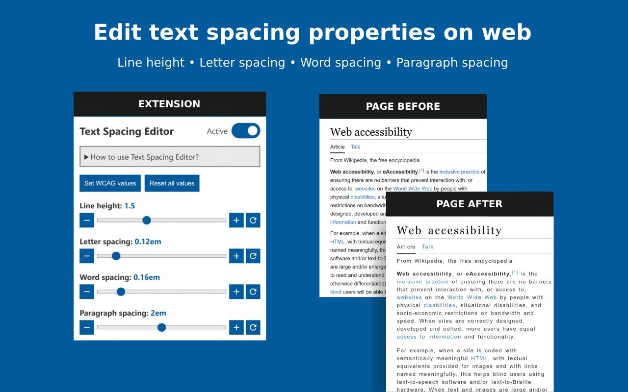 Text Spacing Editor